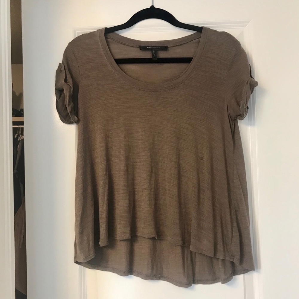 BCBGMAXAZRIA beige tee